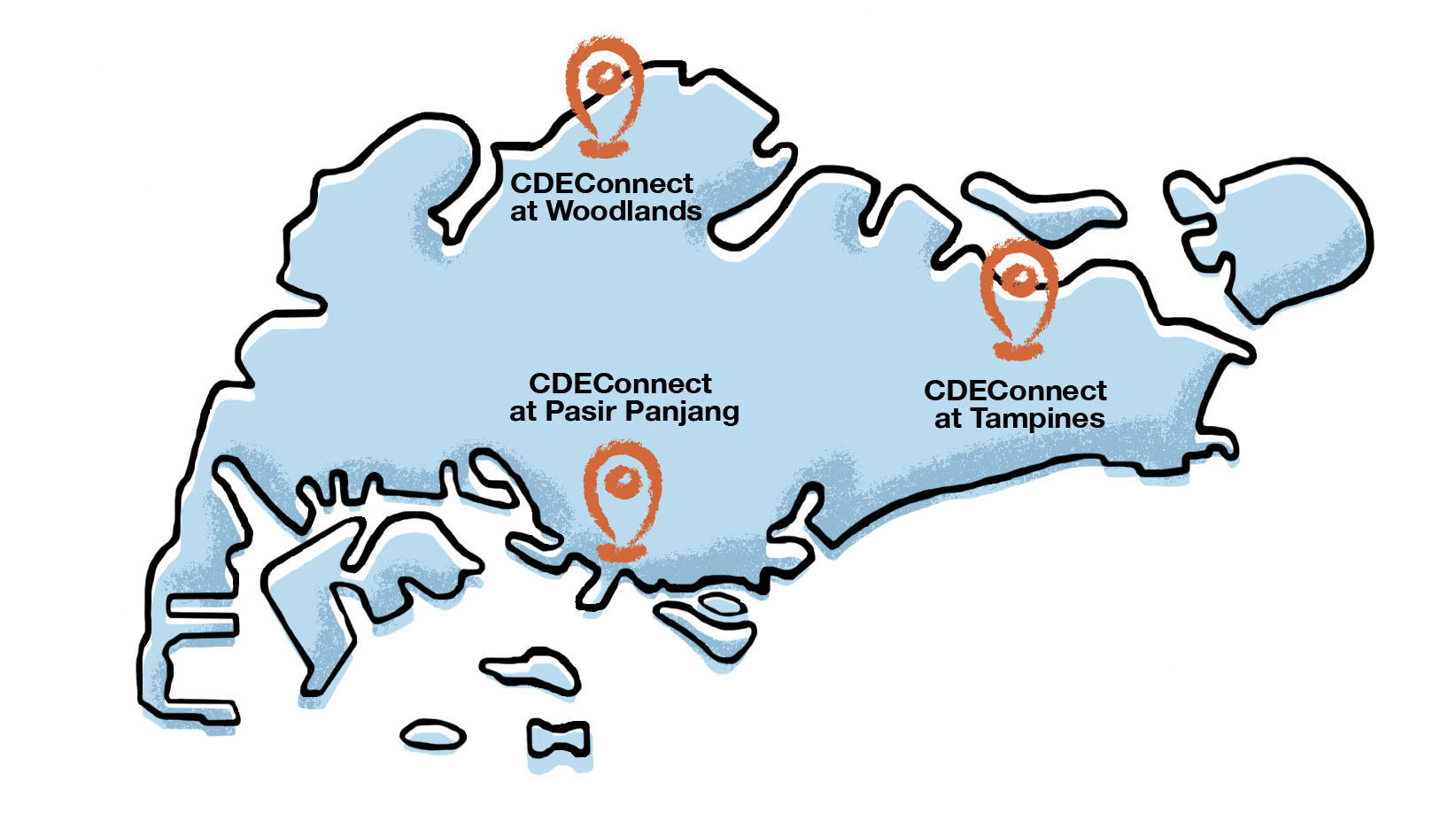 Locations of CDEConnect Centres